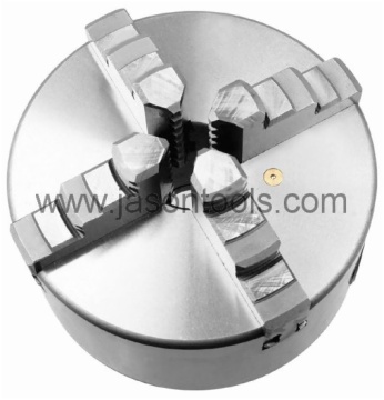 4 jaw self-centering scroll chucks-steel body,solid jaw,DIN6350