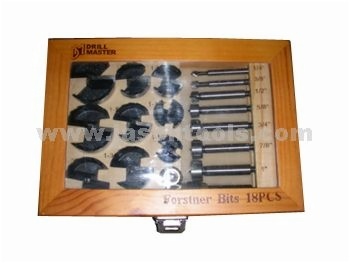 18pc quick change forstner bits set