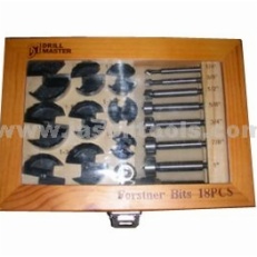 18pc quick change forstner bits set