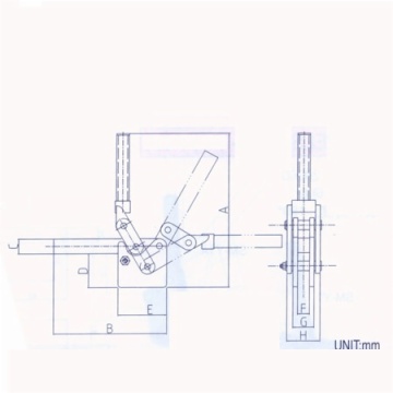 Vertical handle hold-down clamps