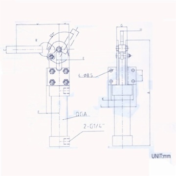 Pneumatic heavy duty toggle-lock clamps